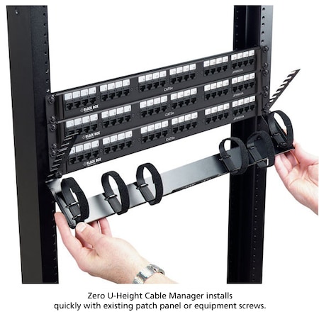 Black Box Zero U-Height Cable Manager, 10-Pack JPM500A-R2-10PAK
